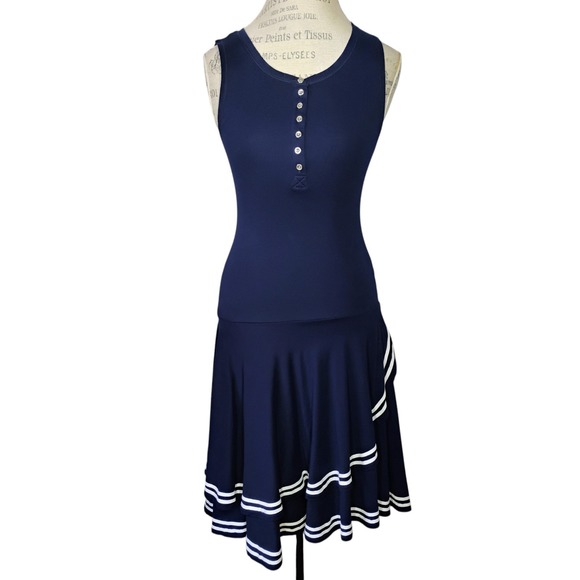 Ralph Lauren Dresses & Skirts - Lauren Jeans Co Y2K Tennis Dress Womens Small Navy Blue Golf Preppy‎ Sleeveless